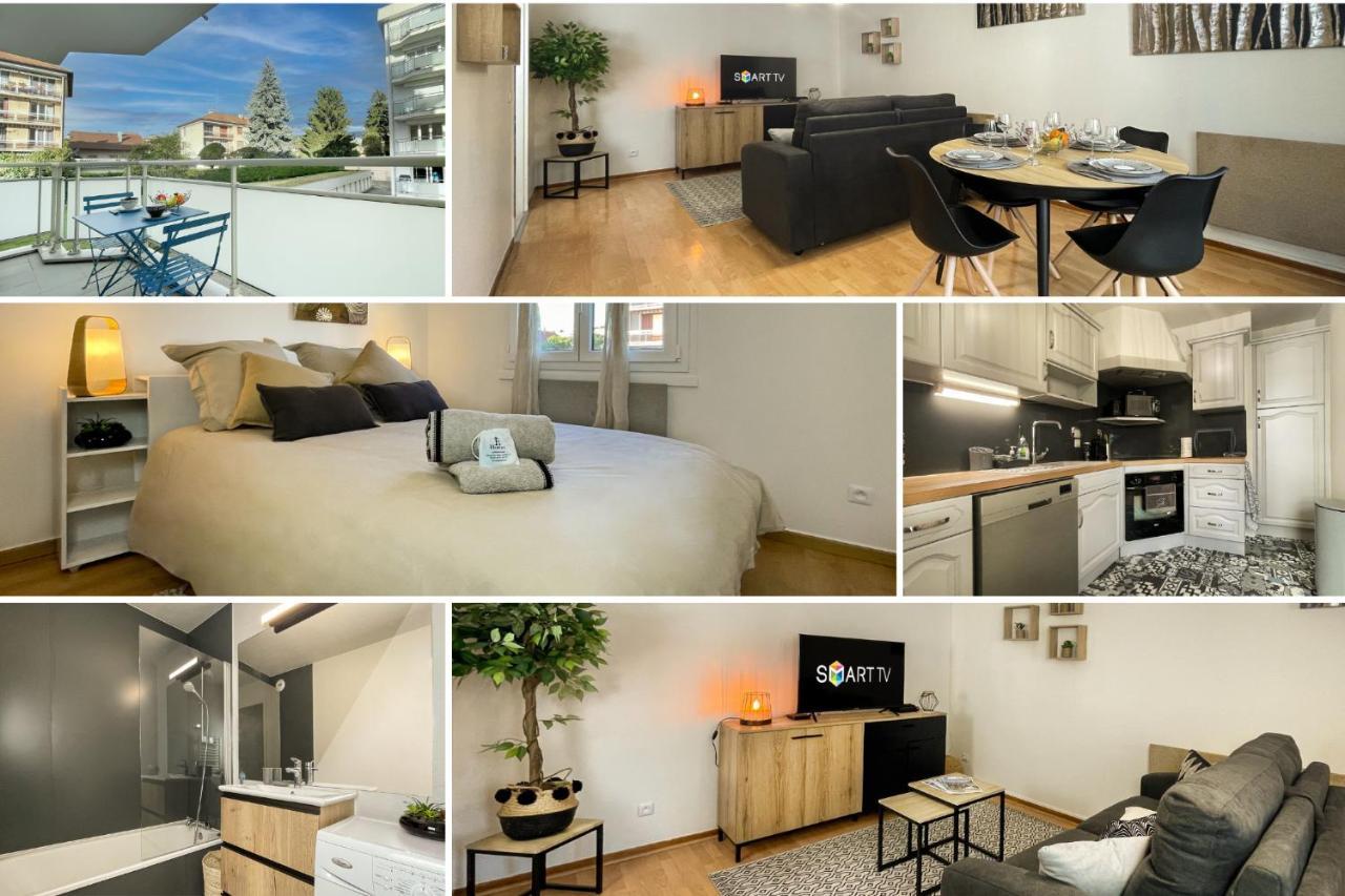 Homey Wood - New - Appartement Avec Une Chambre - Parking Prive Gratuit - Balcon Prive - A 5 Min De La Gare Pour Rejoindre Geneve Аннемас Экстерьер фото